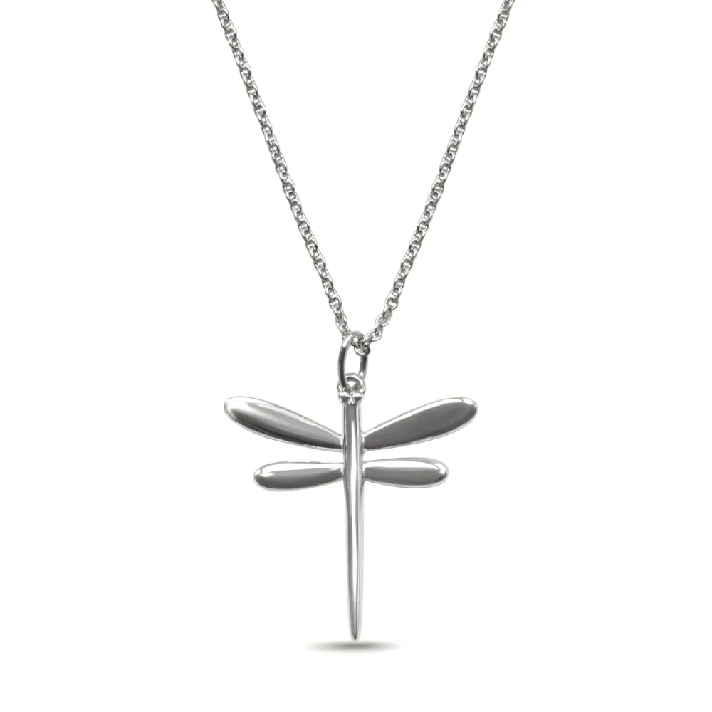 By Björk - Halsband med slända i silver